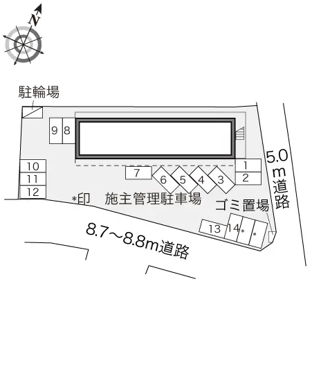 ★手数料０円★沖縄市越来２丁目　月極駐車場（LP）